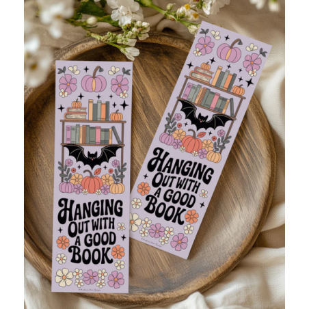 Marque-pages " Hanging out with a good book "