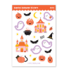Feuille d'autocollants d'Halloween hantés