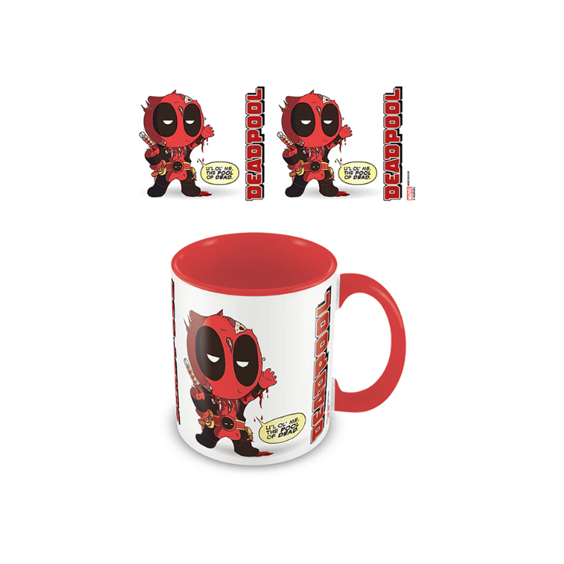 Mug en céramique Deadpool - 315 ml avec intérieur et anse colorés
