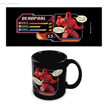 Mug noir Deadpool (jeu vidéo) de 325 ml