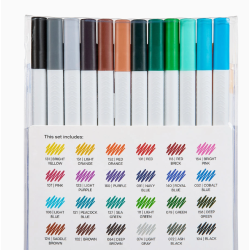 Stylos à pointe fine 24 couleurs KINGART