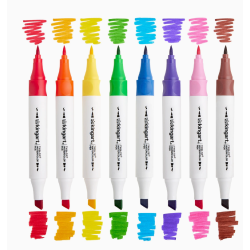 PACK 24 FEUTRES A EAU DOUBLE POINTE KINGART