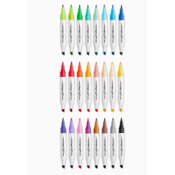 PACK 24 FEUTRES A EAU DOUBLE POINTE KINGART