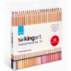 Pack de Crayons de couleur 72 couleurs Kingart