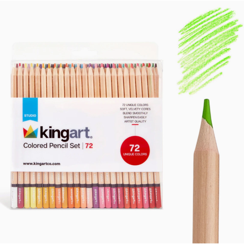 Pack de Crayons de couleur 72 couleurs Kingart