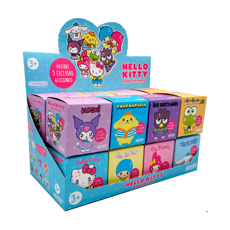 BLIND BOX HELLO KITTY & Friends Display de 16 Figurines : 6cm
