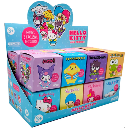 BLIND BOX HELLO KITTY & Friends Display de 16 Figurines : 6cm