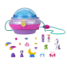Polly Pocket-Coffret Soucoupe Volante, 2 figurines, 15 accessoires