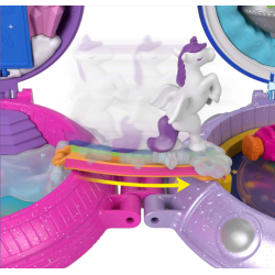 Polly Pocket-Coffret Soucoupe Volante, 2 figurines, 15 accessoires