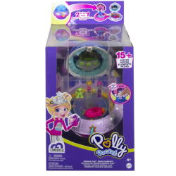Polly Pocket-Coffret Soucoupe Volante, 2 figurines, 15 accessoires