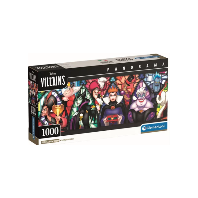 DISNEY VILLAINS - PUZZLE COMPACT 1000 PIECES PANORAMA
