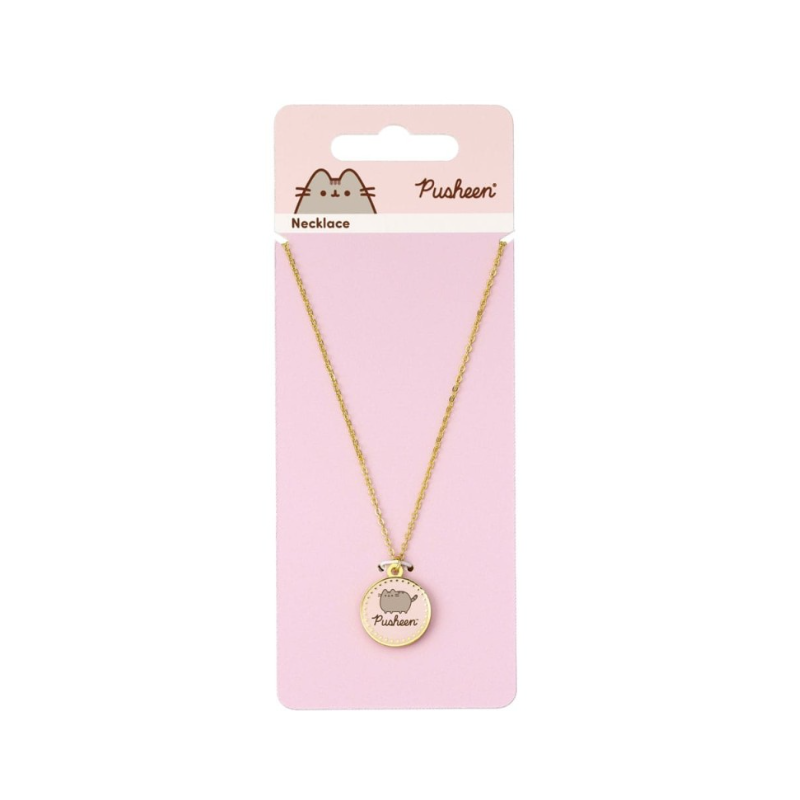 Pusheen - Pendentif doré émaillé