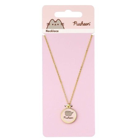 Pusheen - Pendentif doré émaillé