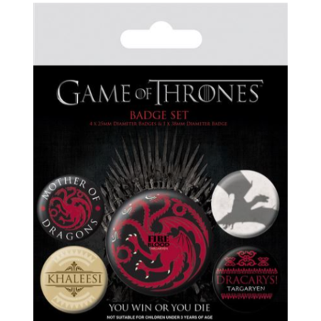 GAME OF THRONES - Pack 5 badges