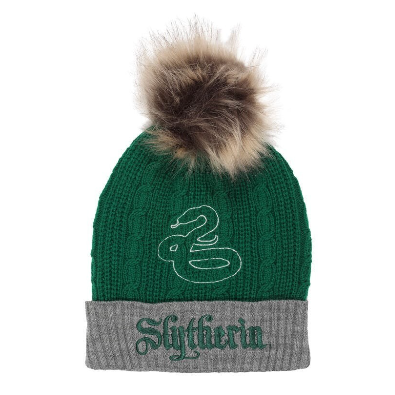 HARRY POTTER - Bonnet à Pompon Serpentard Officiel Taille Unique