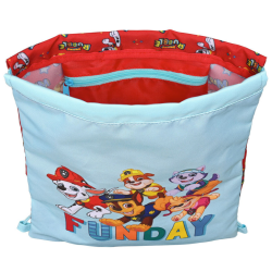 PAT PATROUILLE - Sac à dos serré par des ficelles  Funday Rouge Bleu clair