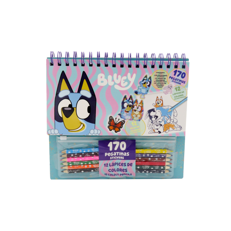 Coffret de coloriage Bluey avec autocollants