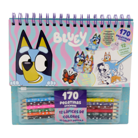 Coffret de coloriage Bluey avec autocollants
