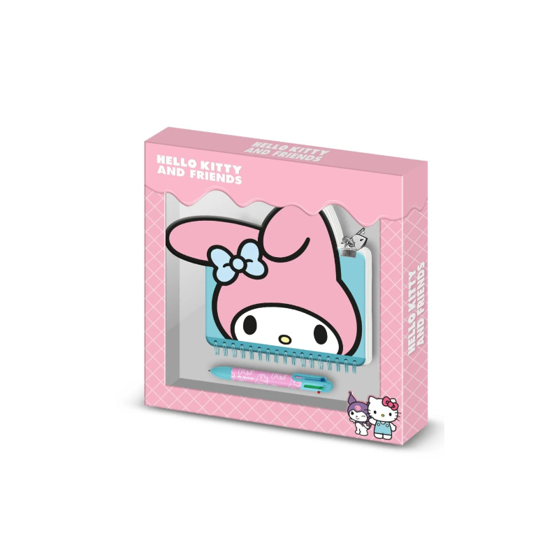 Journal intime + stylo My Melody - Hello Kitty