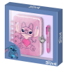 Journal intime en peluche + stylo Stitch Cœur d'ange Disney
