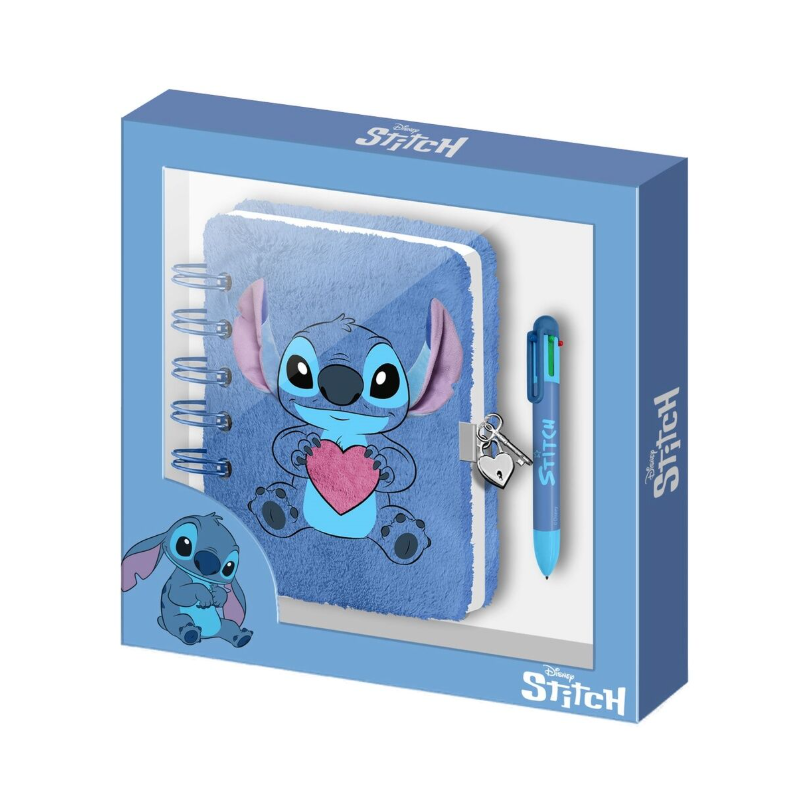 Journal intime de Stitch Disney en peluche + stylo