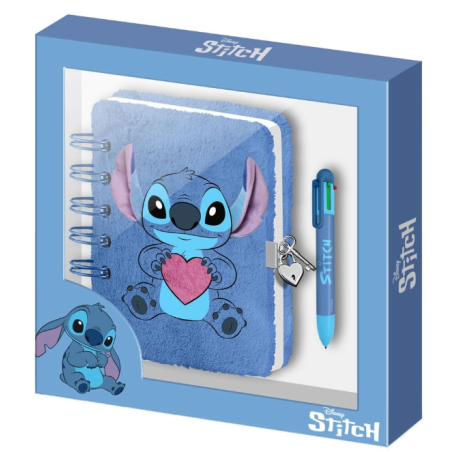 Journal intime de Stitch Disney en peluche + stylo