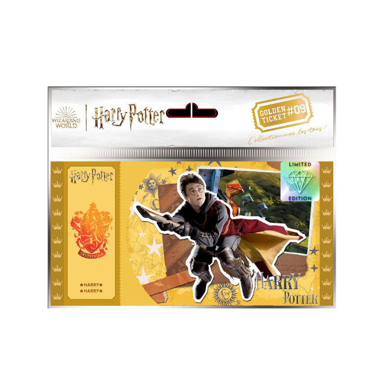 Ticket d'or Harry Potter Quidditch