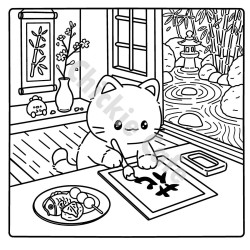 Coloriage Cozy colo - Japon kawaï