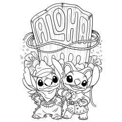 Coloriage 300 % Stitch