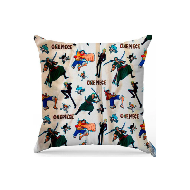 One Piece - Coussin décoratif avec rembourrage, 33 x 33 cm
