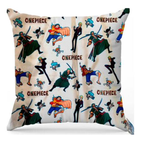 One Piece - Coussin décoratif avec rembourrage, 33 x 33 cm