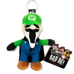 Mario - Porte-clés Peluche  LUIGI Greenscream 14 cm