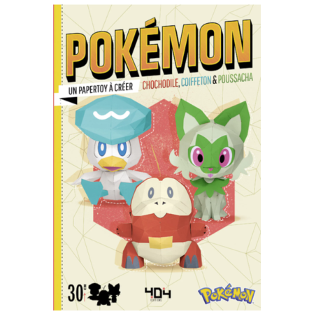 Pokémon : Chochodile, Coiffeton & Poussacha : Un papertoy à créer