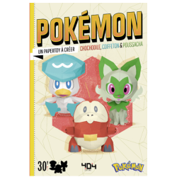 Pokémon : Chochodile, Coiffeton & Poussacha : Un papertoy à créer