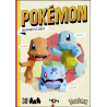 Pokémon. Un papertoy à créer. Salamèche - Carapuce - Bulbizarre