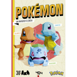 Pokémon. Un papertoy à créer. Salamèche - Carapuce - Bulbizarre