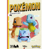 Pokémon. Un papertoy à créer. Salamèche - Carapuce - Bulbizarre