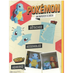 Pokémon. Un papertoy à créer. Salamèche - Carapuce - Bulbizarre