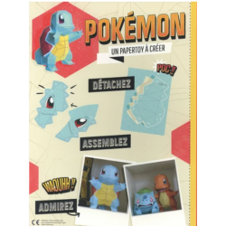 Pokémon. Un papertoy à créer. Salamèche - Carapuce - Bulbizarre