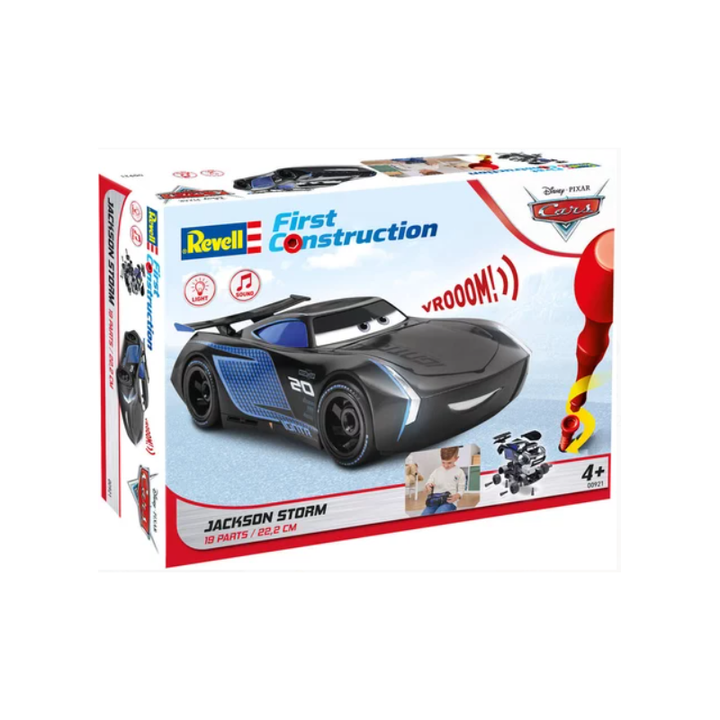 CARS - JACKSON STORM AVEC SON ET LUMIERE ( jeu de construction)- 1/20 disney