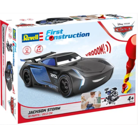 CARS - JACKSON STORM AVEC SON ET LUMIERE ( jeu de construction)- 1/20 disney