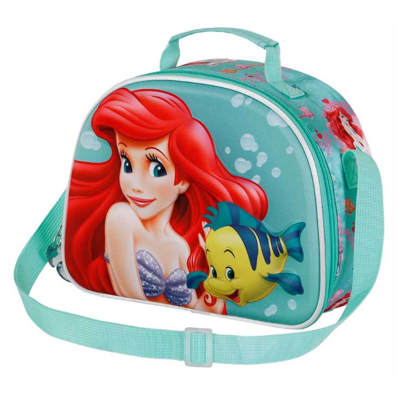 La petite sirène - Sac à Lunch en 3D - Ariel et Polochon - 25cm