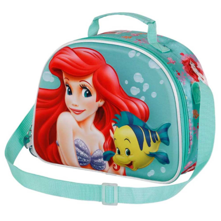 La petite sirène - Sac à Lunch en 3D - Ariel et Polochon - 25cm