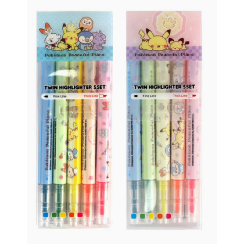 Blind box set de 5 surligneurs Pokémon
