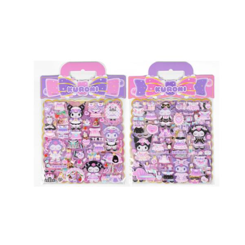 Blind box- Autocollant Hello Kitty et ses amis Kuromi Puffy Comansi