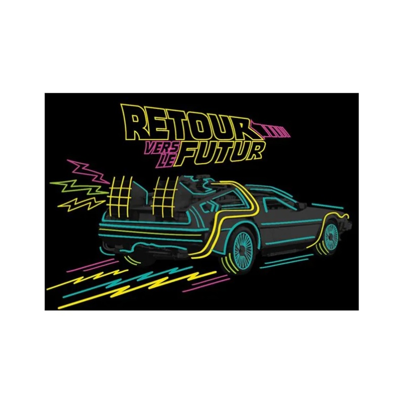 Retour Vers Le Futur - Puzzle Delorean Neon - 45x66cm - 1000Pcs