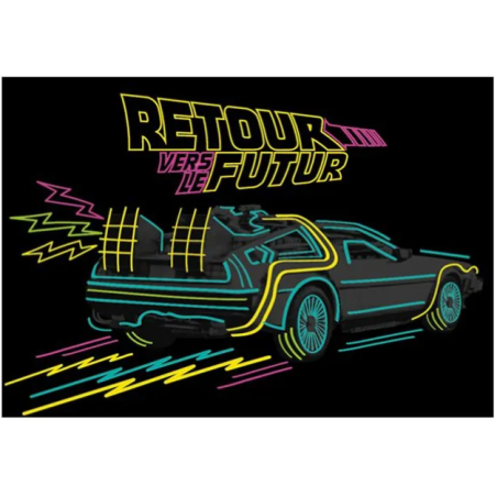 Retour Vers Le Futur - Puzzle Delorean Neon - 45x66cm - 1000Pcs