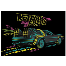 Retour Vers Le Futur - Puzzle Delorean Neon - 45x66cm - 1000Pcs