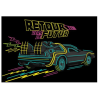 Retour Vers Le Futur - Puzzle Delorean Neon - 45x66cm - 1000Pcs