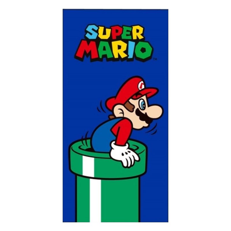 MARIO - Serviette de plage en microfibre Super Mario 70 x 140 cm